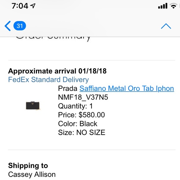 Prada evening handbag/ wallet on chain - Picture 2 of 5